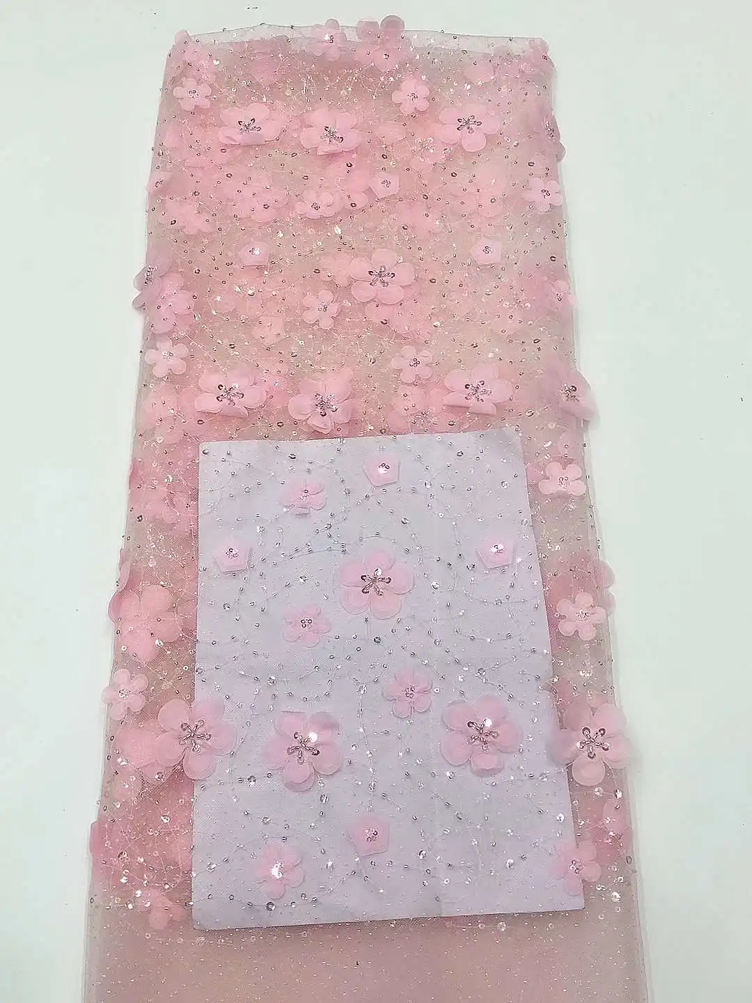

African 3D Lace Fabric 2023 High Quality Net Tulle Lace Material Nigerian French Net Groom Lace Fabric For Wedding Party Dress