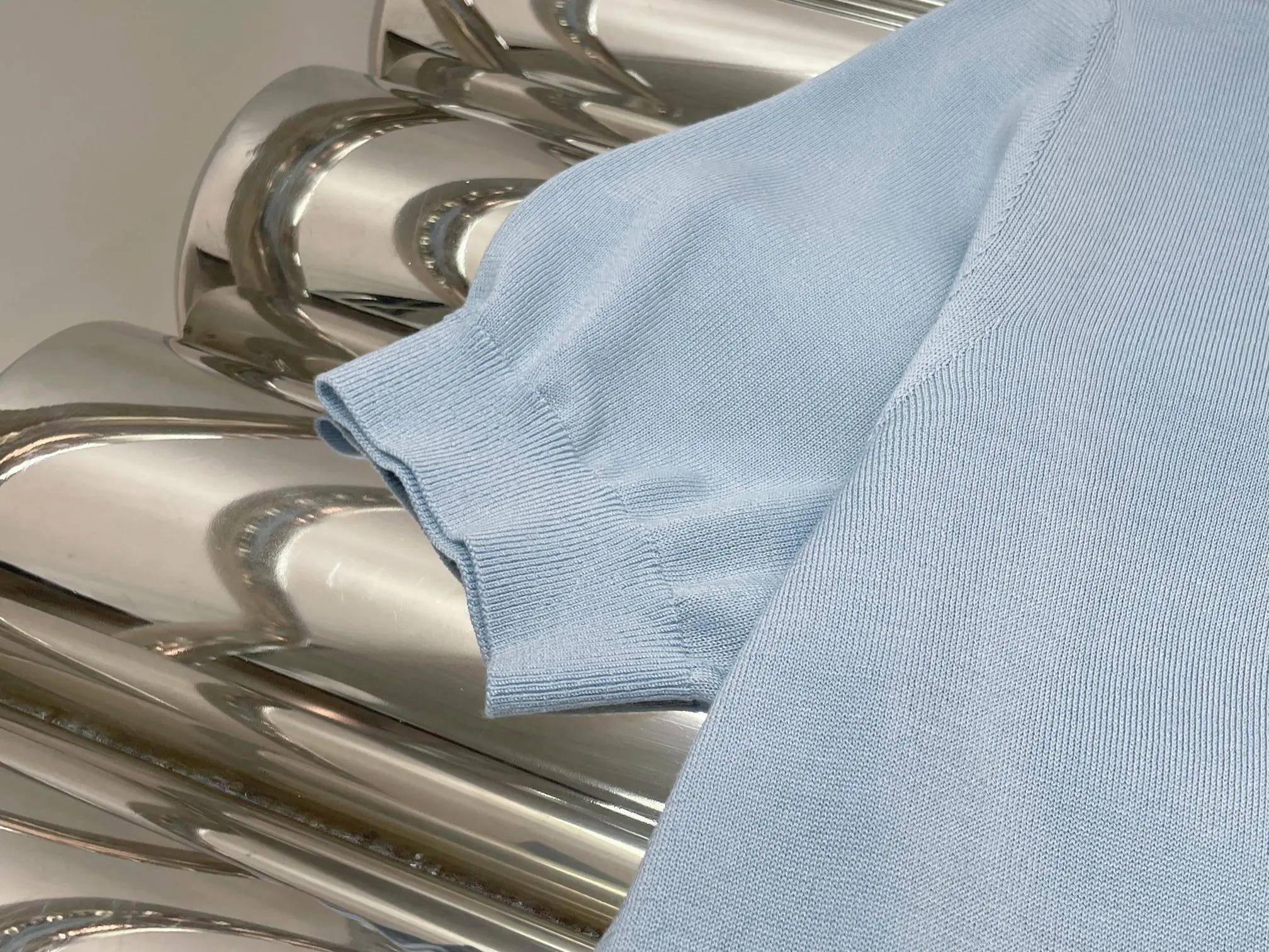 Casual Style Women's Knitted Top  Knot Decoration Short Sleeve Slimming Fashionable Versatile round Neck Short Length