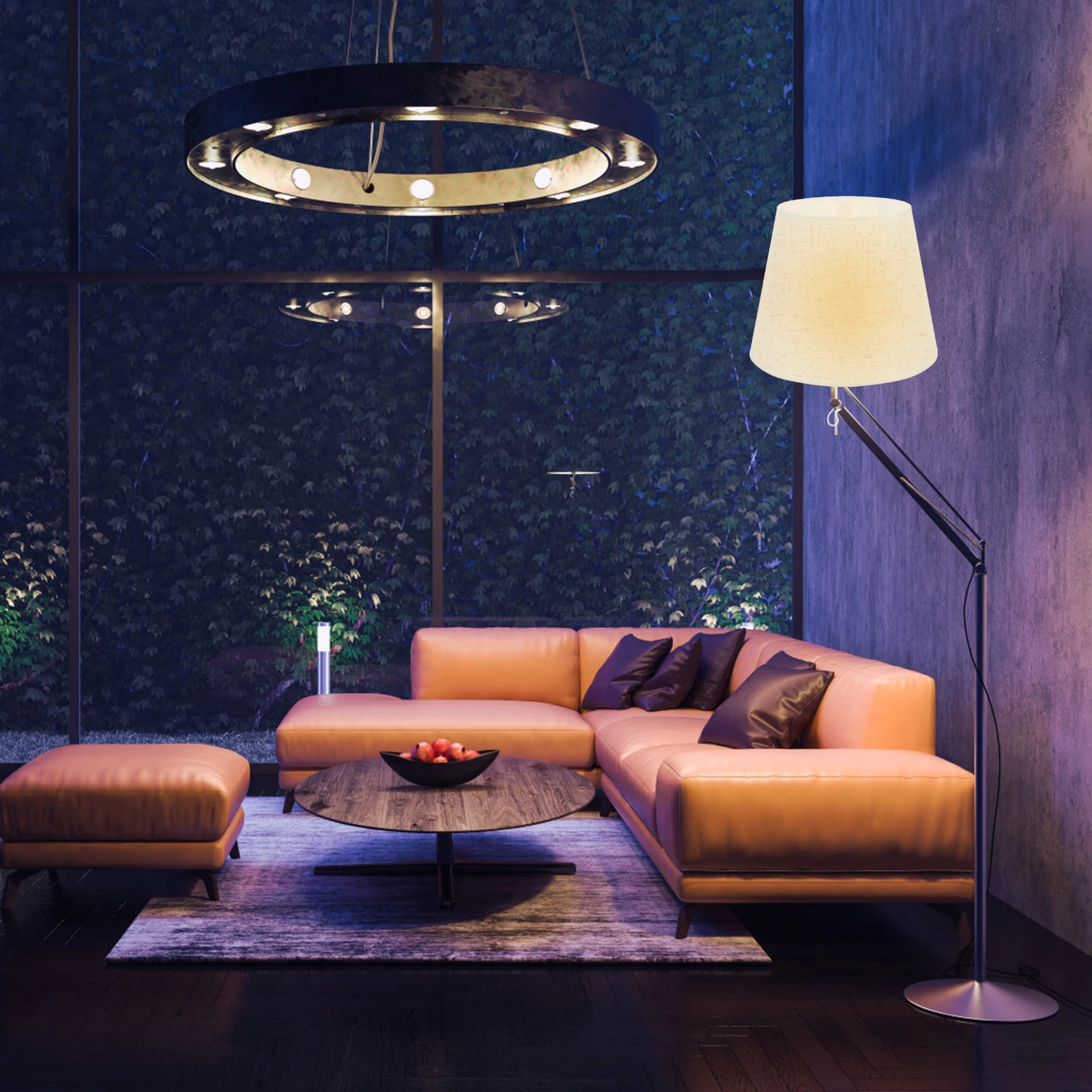 

Cloth Lampshade 22cm Round Mouth Fabric Wall Lamp Cover Protector Bedroom Table Floor Light Shades Housing Shell