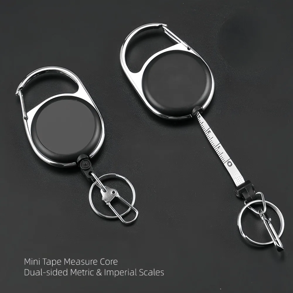 

Многофункциональный выдвижной брелок-линейка с защитой от потери для рыболовных снастей и инструментов, с легким вытягиванием и креативным дизайном