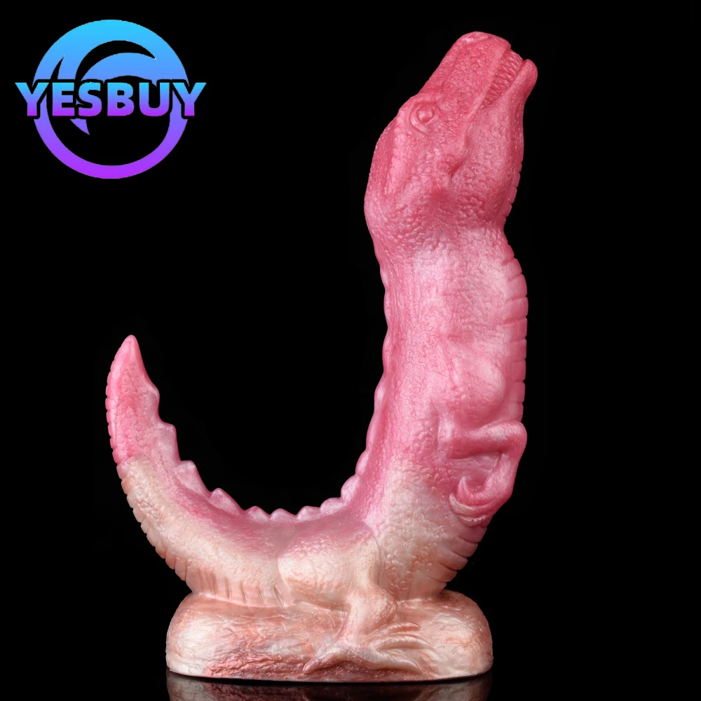 

YESBUY Realistic Dragon Dildo Silicone Double Heads Fantasy Monster Penis With Sucker Sex Toys Vaginal Masturbator For Adlut 18+