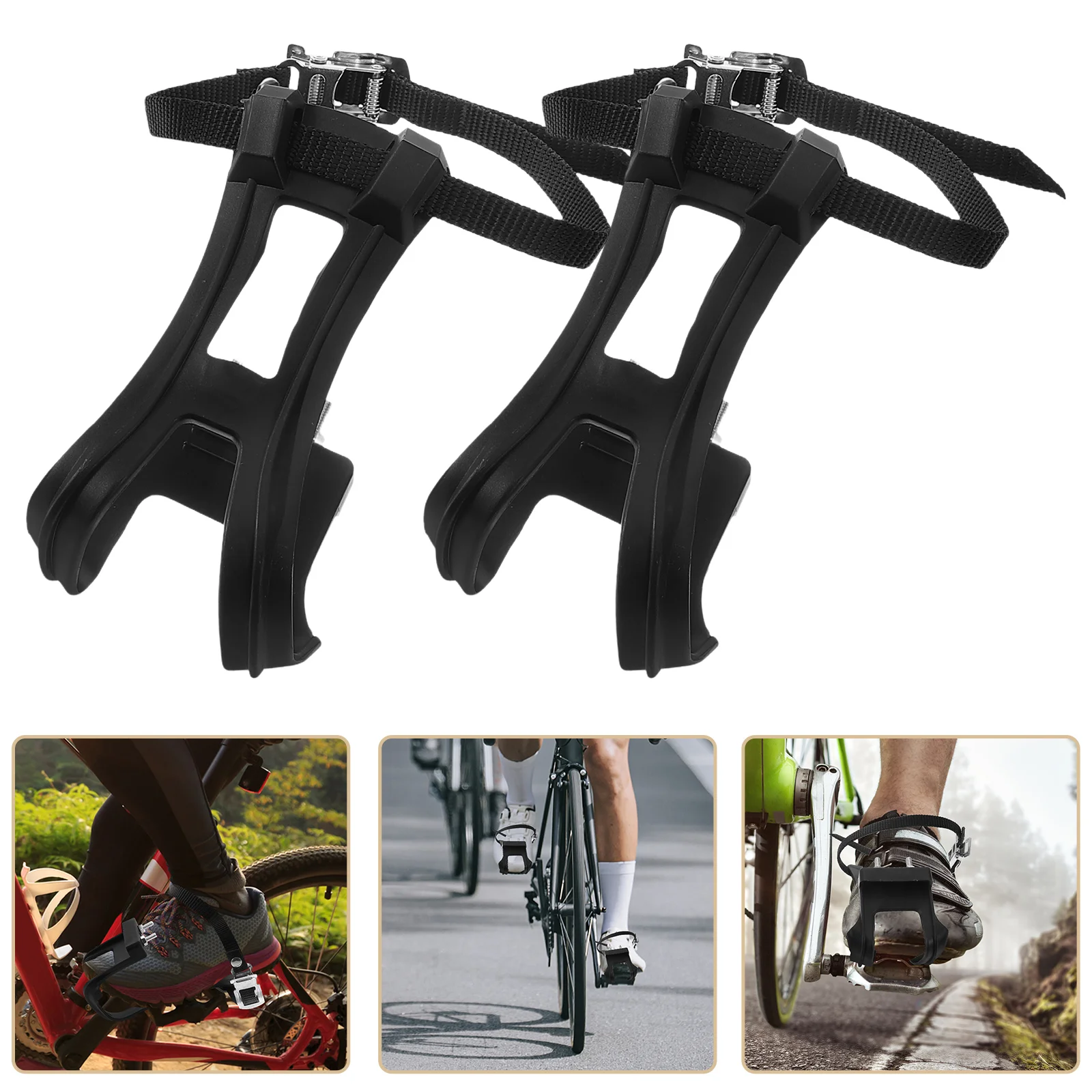 Bike Pedal Accessory Mountain Biking Accessories Toe Clips Cage for Kids Bicycle Pendal Kit Bikes Nylon Fitness