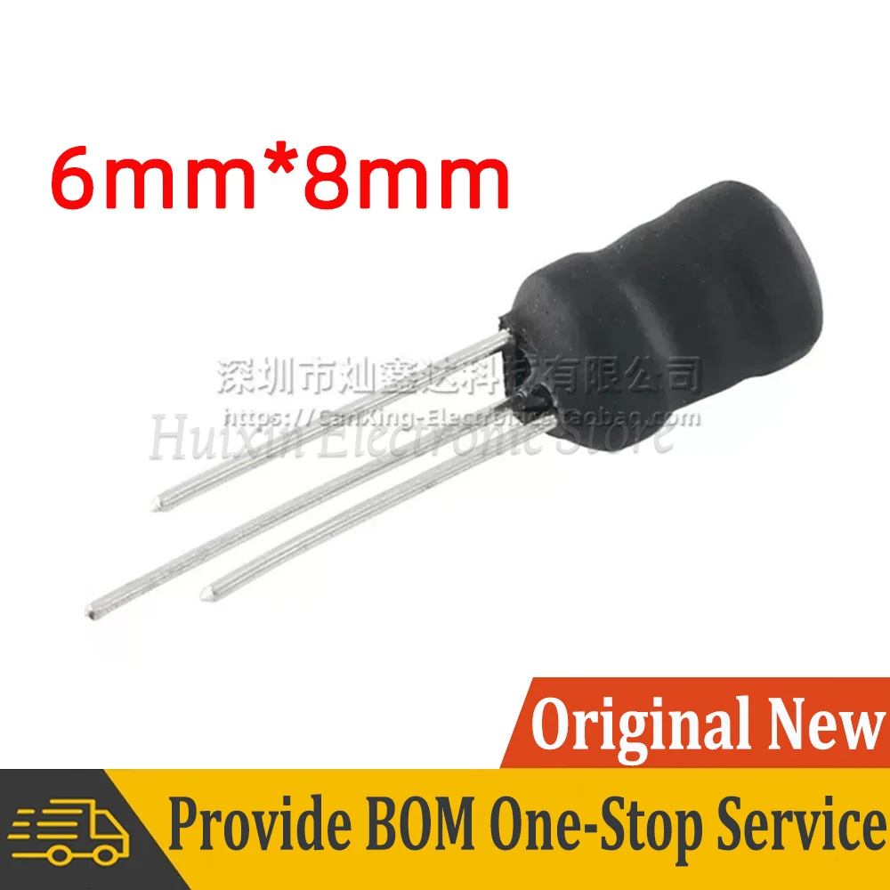 10pcs 3 Pin Ferrite Coil I Shaped Alarm Buzzer Boost Booster Step Up Inductor Inductance Choke Filter Drum Core Radial