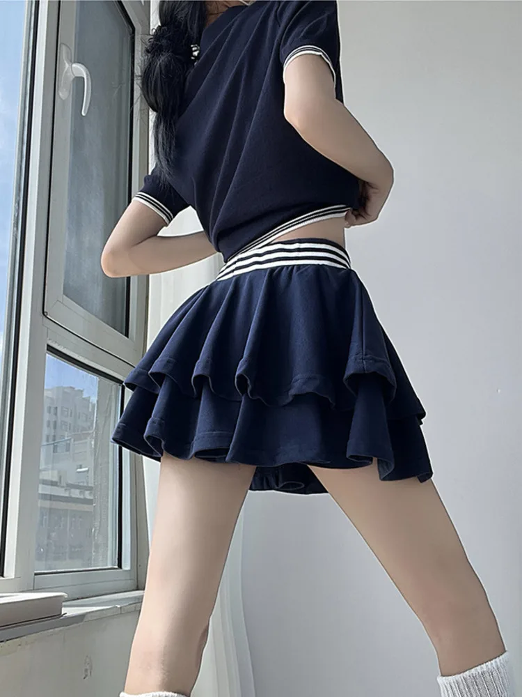 2025 nuevas faldas de yoga para mujer, minifalda Y2K de cintura alta para verano, tenis coreano para estudiantes, faldas de baile de malla blanca, ropa para mujer