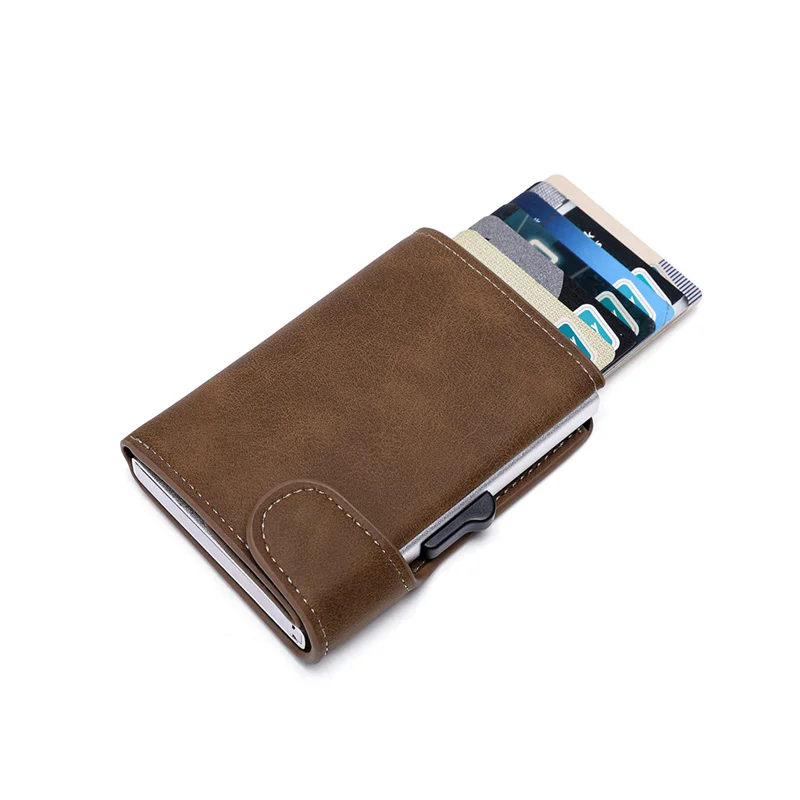 Metal Wallet RFID Credit Card Holder Men Business ID Card Case Automatic RFID Card Wallet Aluminium Bank Card Wallets image 5