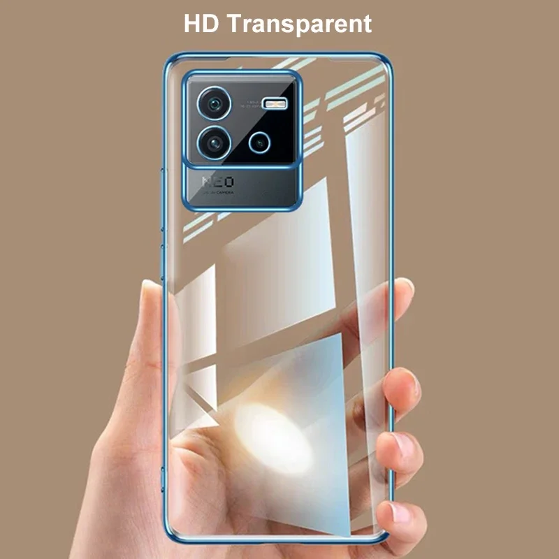 Transparent Silicone Case For Vivo iQOO Neo 6 3 5 Lite 5S Back