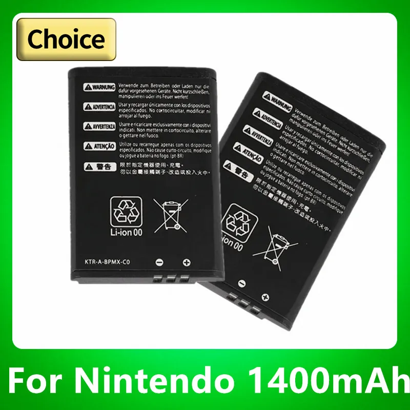 Bateria de substituição para Nintendo 3DS, Novas baterias 3DS, KTR-003, KTR 003, 3.7V, 1400mAh