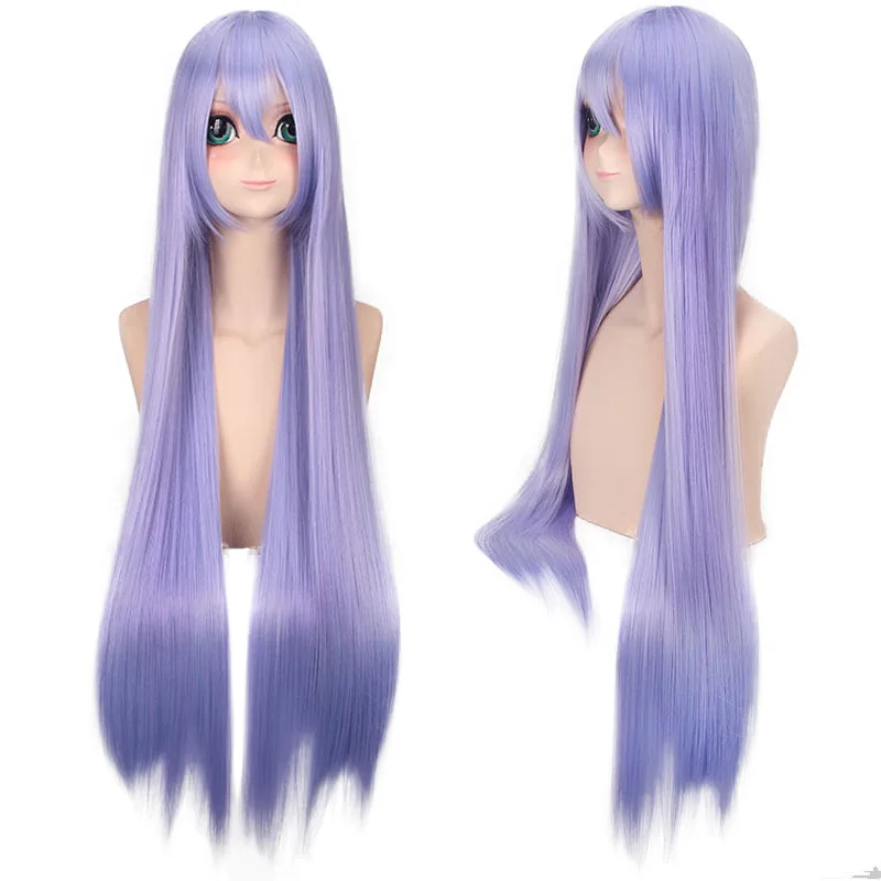 

Long Women's Wig for Parties, Conventions, and Everyday Wear: Synthetic Fiber with Heat-Resistant Ribbon Bangs
