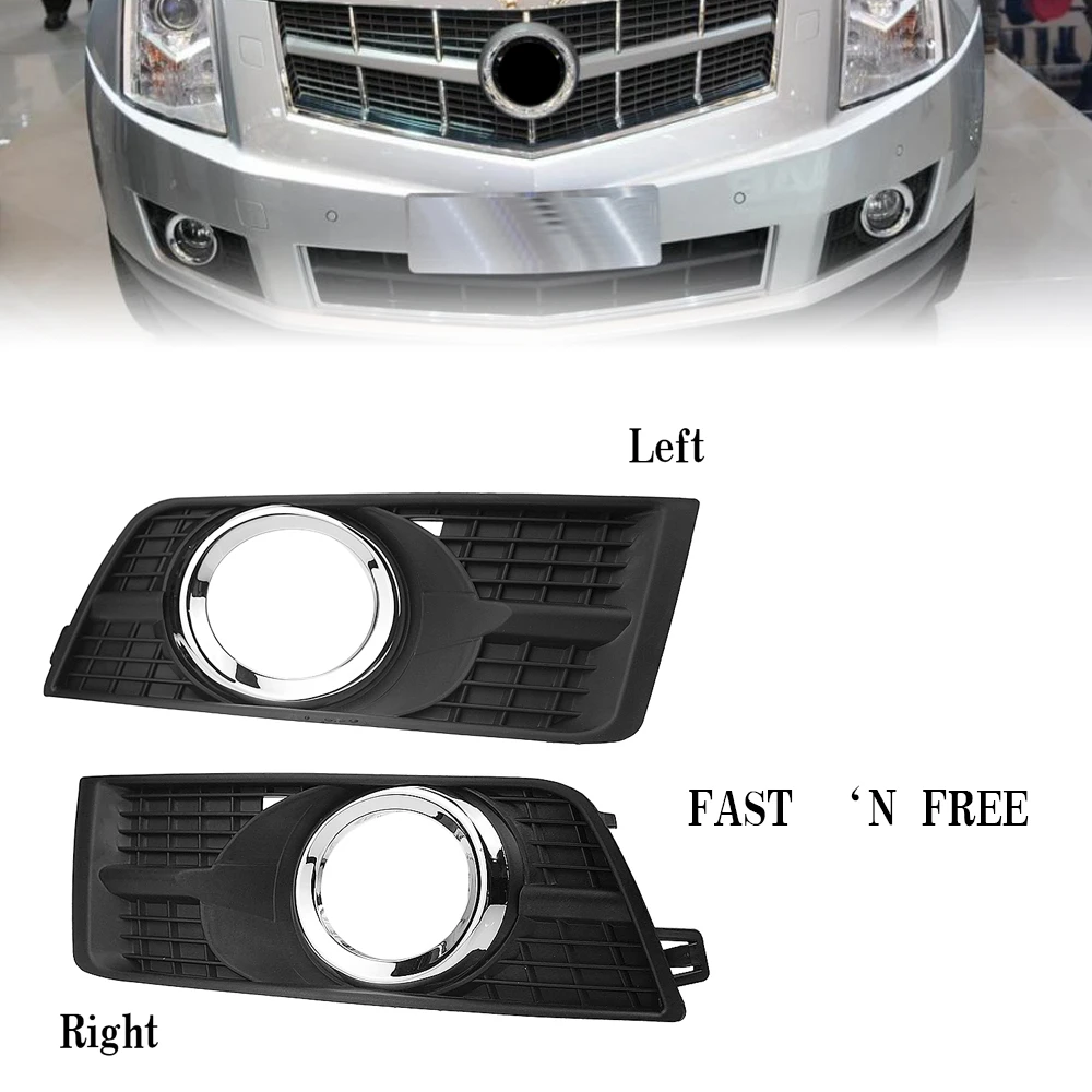 

Car Front Bumper Fog Lamp Light Frame Cover Foglight Bulb Case Shell Bezel Strip Cap For Cadillac SRX 2010-2016