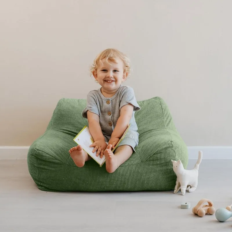 Soft Memory Foam Bean Bag Chair for Toddlers - Trendy Kids Chair and Lounger for Nursery, Playroom, or Living Room