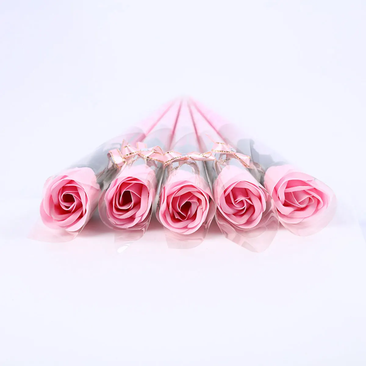 Artificial Rose Soap Flower Bouquet - Pink, Never Wither, Perfect for Interior Decoration & Gifts