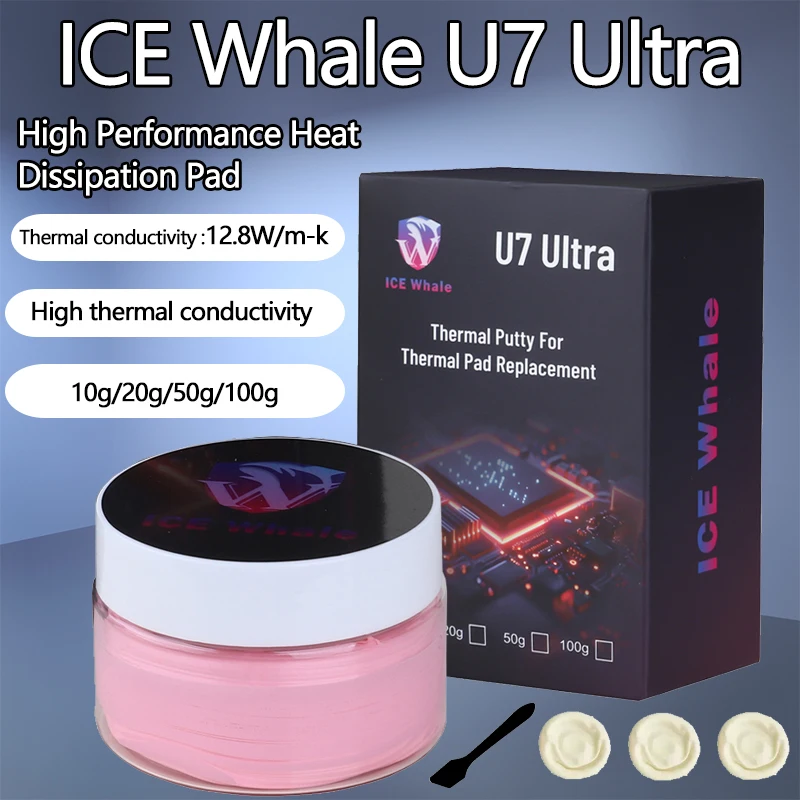 

ICE Whale U7 Ultra 12.8w/mk Thermal Putty For VGA GPU IC Processor Rapid Cooling Thermal Pad Replacement Heat Blocking Putty Hig