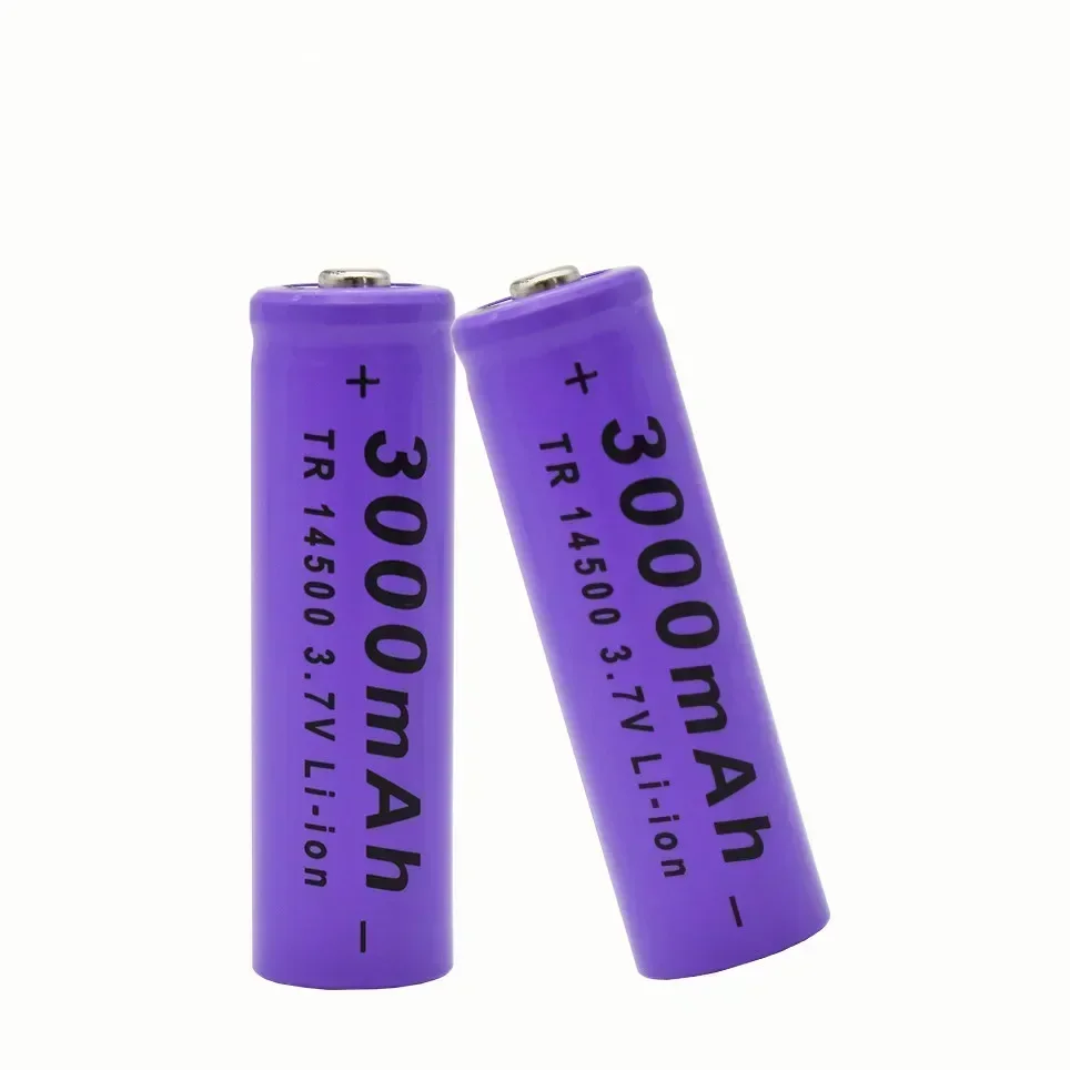 2023 neue 3,7 v 14500 akku 3,7 v lithium-AA batterie 2A 3000mAh li-ion batterien