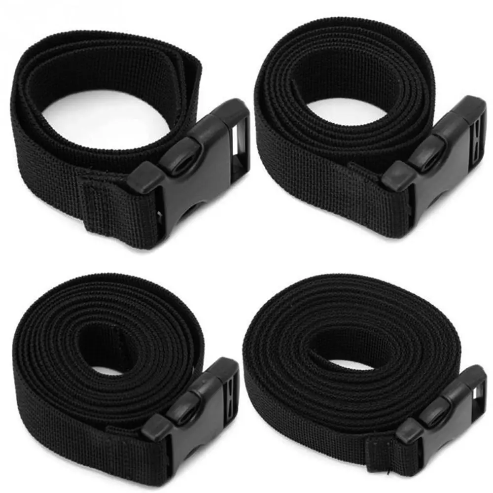 Durable 0.5~3M Nylon Cargo Tie Belt Strap Travel Tied Kits Down Luggage Holder Sleeping Bag Tighten Release Buckle Camping Tool