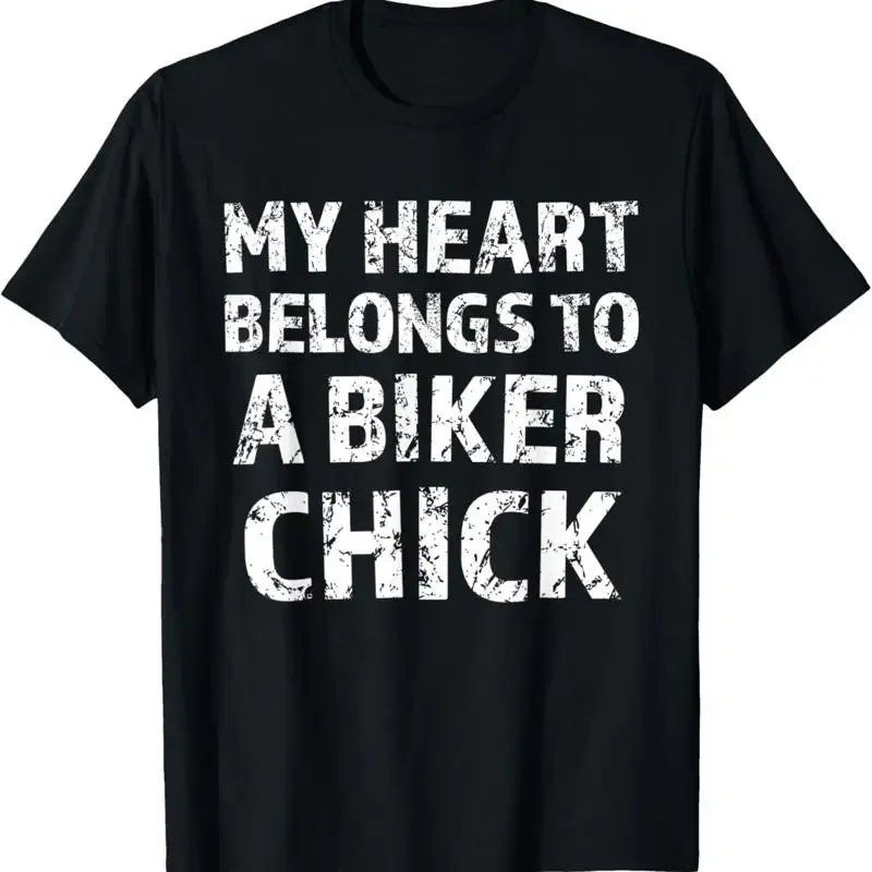 Mon cœur appartient à une motarde, t-shirt pour mari