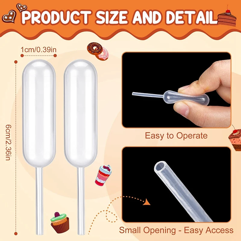 1000 Pcs 4 Ml Plastic Pipettes Squeeze Transfer Dropper Disposable Liquid Dropper Transparent Plastic