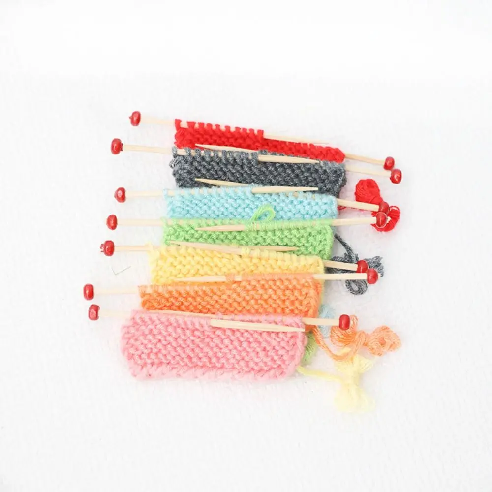 Thick Thread Miniature Knit Sweater Model Scene Props Handicraft Dollhouse Miniature Handmade Knitted Colorful Imitation