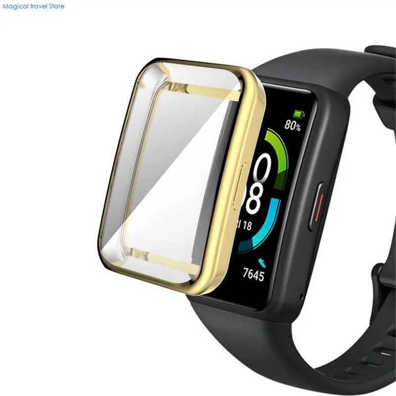 N2UB For Band 7 Watch for Case Soft TPU Protective Cover For Huawei Band 7 Full Screen Protector Cases Frame Bumper for Shell