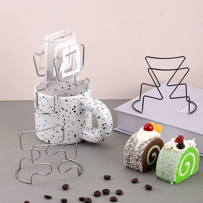 Stainless Steel Reusable Coffee Cup Drip Basket Filter Paper Bag Holder Japanese Style Headphone Drip Bag Holder