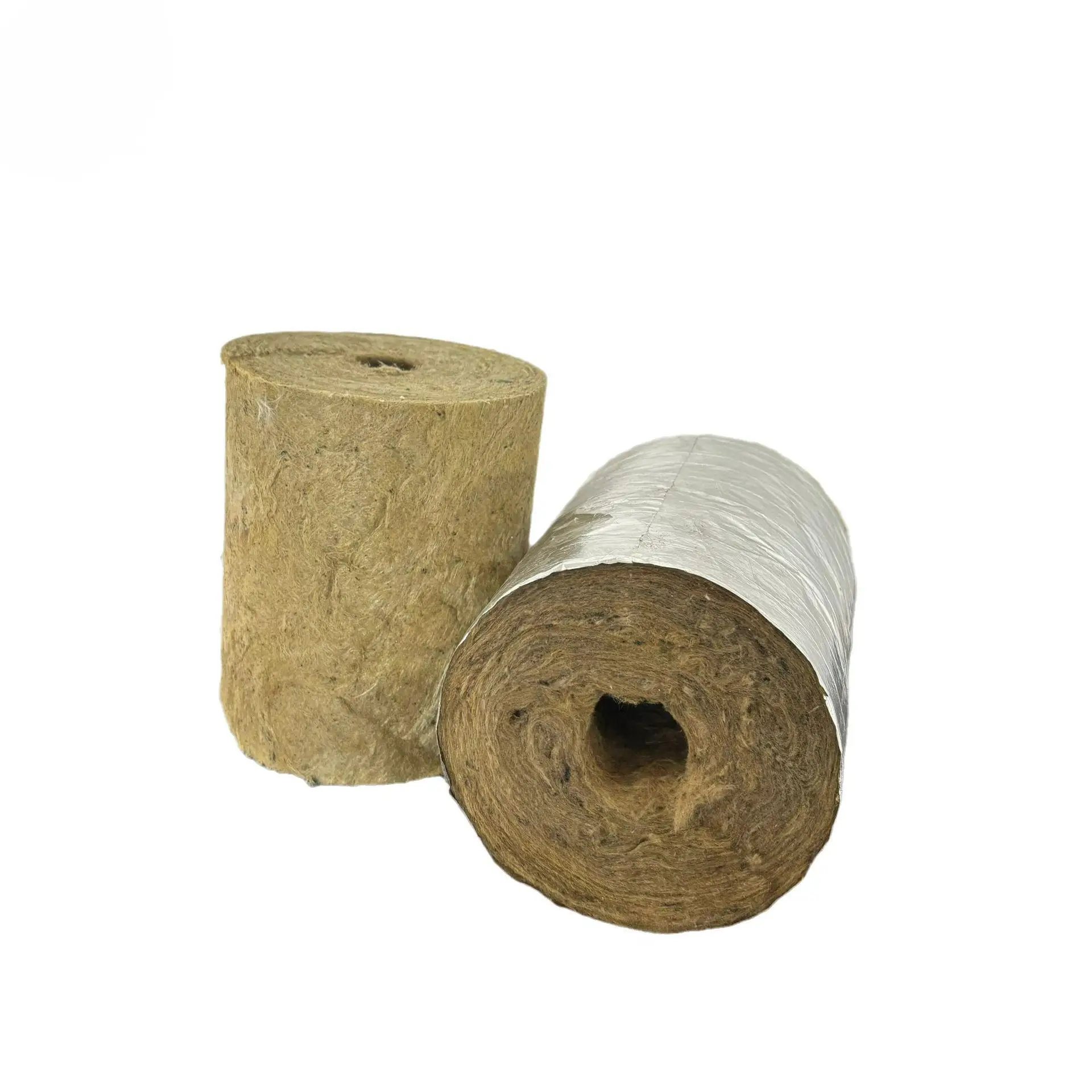 High density rock wool pipe insulation material has the function of fire prevention and water repellency