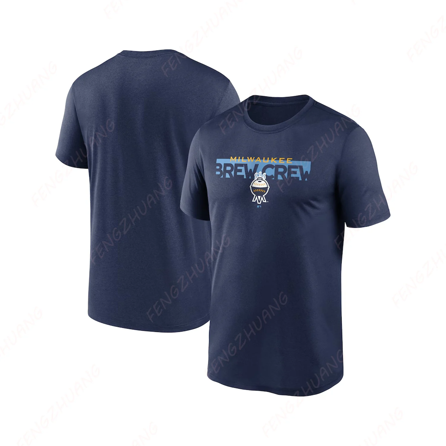 Milwaukee Brewers City Connect Legend Performance T-Shirt Summer Unisex Jersey Cotton Tops Hot Sale Faddish Casual Tee