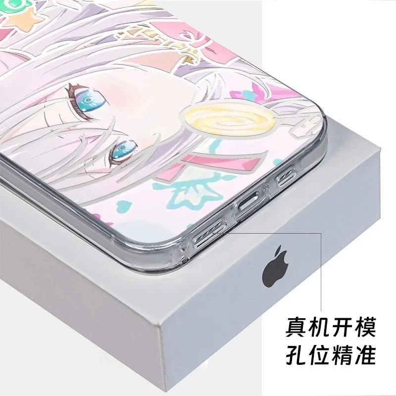 أنيمي فتاة أليسا زميل جراب هاتف آيفون 11 12 13 14 15 16 17 برو ماكس زائد الهواء البسيطة أليها يخفي غطاءها الروسية #3