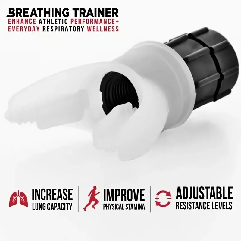 

Portable lung capacity abdominal breathing trainer with adjustable resistance