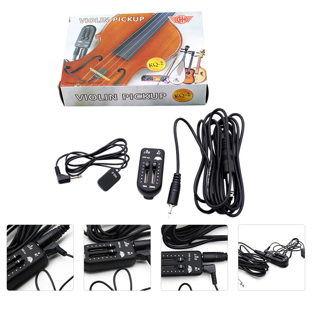 

Universal Pickup for Musical Instruments Piezo Classic Style Electric Guitar Supplies Black Voilin