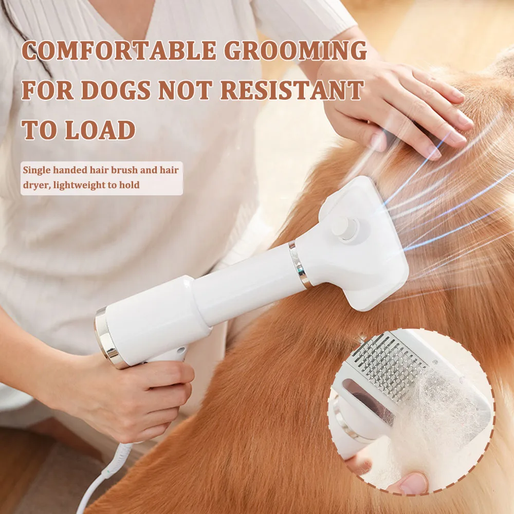 2 in 1 Dog Hair Dryers Adjust Temperature Cat Hair Drying Comb Kitten Cat Hair Comb Grooming Pet Massage Comb for Pet Cat Dog