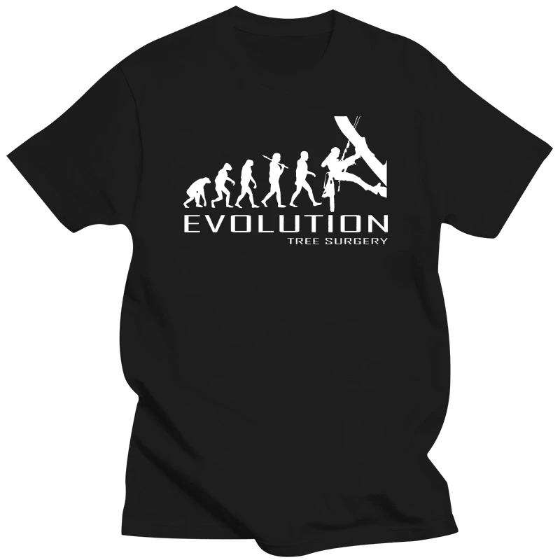 Evolution Tree Surgeon Tshirt Surgery Mens Axe Chainsaw T Shirt Lumberjack PT25