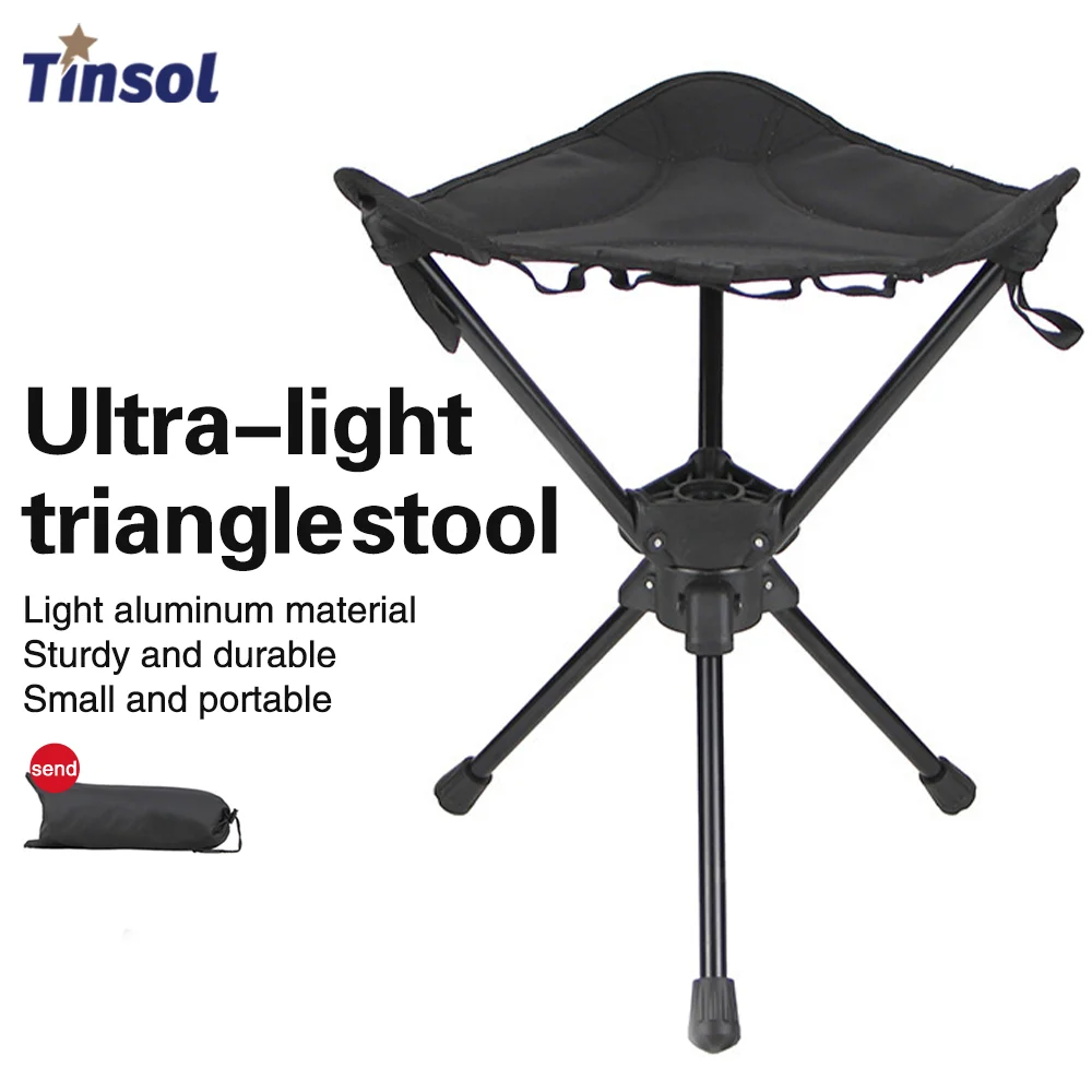 

Outdoor Portable Folding Rotating Stool Aluminum Alloy Minin Chair Camping Fishing Chair Picnic Lightweight Gardening Work Chair