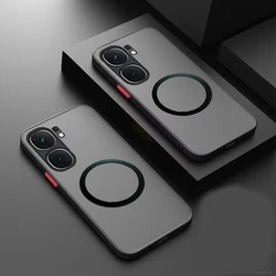 Shockproof Funda For IQOO Neo 11 10 pro plus +15 13 z10 turbo Case Stand Holder Matte Leather Protection Phone Cover