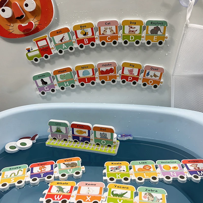 Baby Bath Toys Fun Foam Car Cognitive Floating Toy Early Educational Toy Traffic Bathroom Bathtub Game for Kids Gifts TMZ