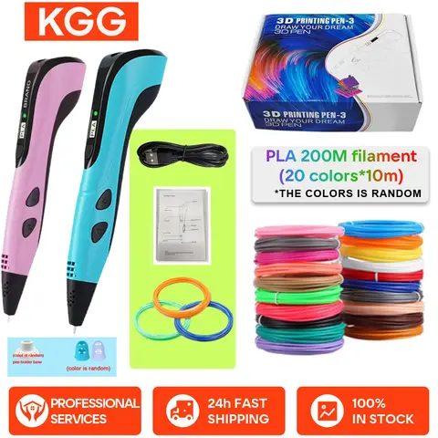 어린이를위한 새로운 3D 펜 3D 인쇄 펜 1.75mm PLA 필라멘트 DIY 드로잉 어린이를위한 생일 크리스마스 선물