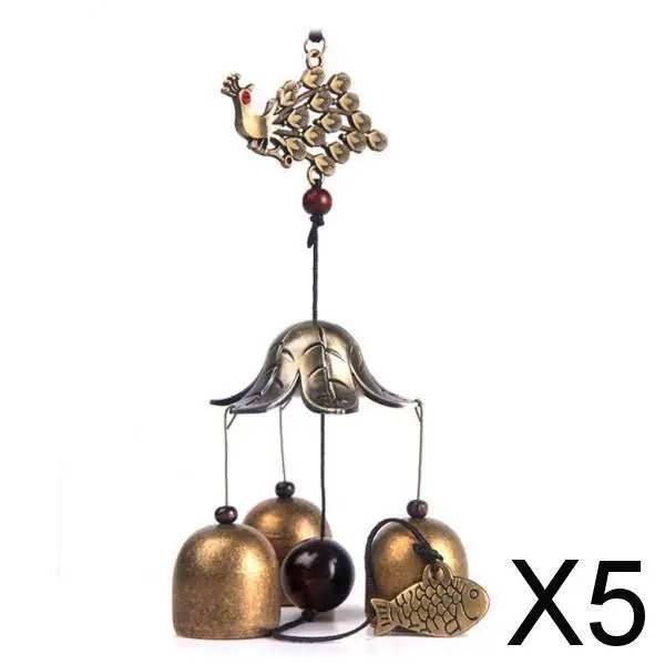 3-6pack Chinese Bell Lucky Feng Shui Hanging Charm Wind Chime Garden Decor