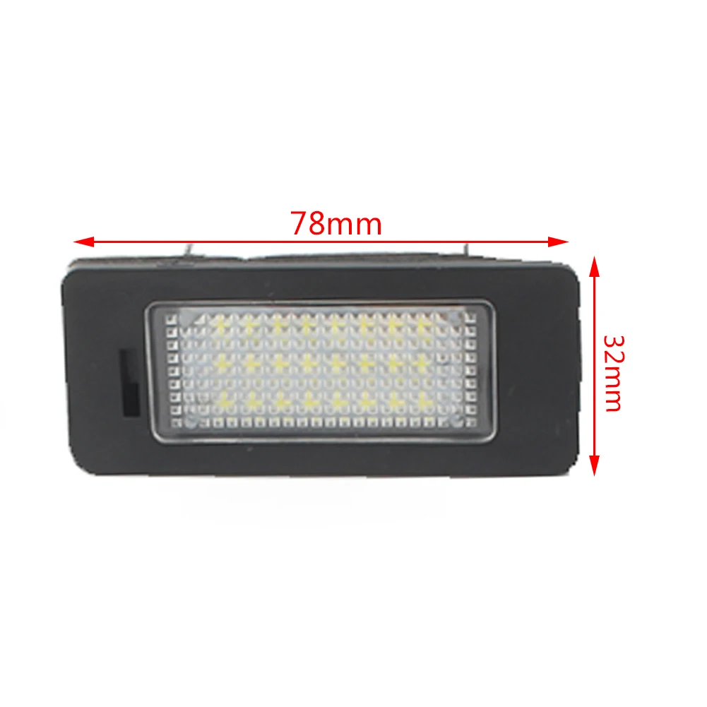 Luz LED para matrícula con decodificador, 2 uds., para Porsche Cayenne 955 957 y VW Golf MK6 Jetta Passat Touareg Touran 2011-up