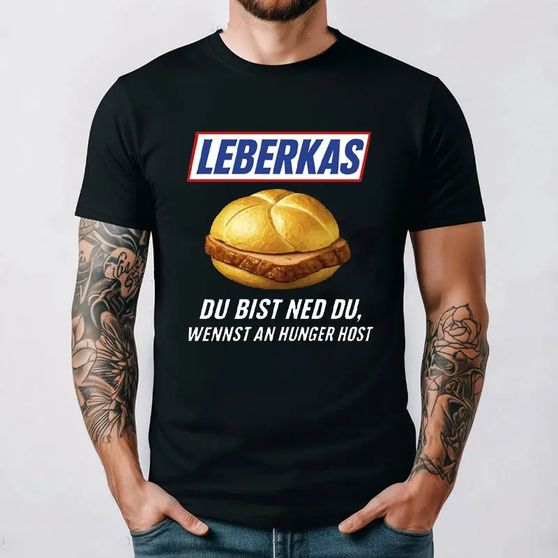 Leberkas T-Shirt Oktoberfest Munich Bavaria Fun Shirt Funny New Summer Short-sleeved Tee Launched Casual Cotton Printed Top image 4