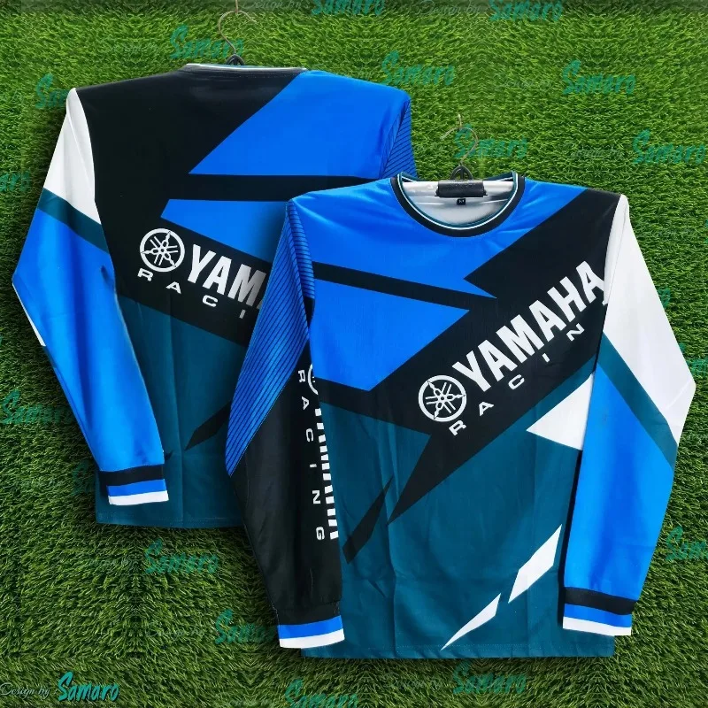 

Летняя модная футболка Yamaha с круглым вырезом и длинными рукавами, стильная повседневная одежда для мужчин и женщин, одежда для езды на мотоцикле