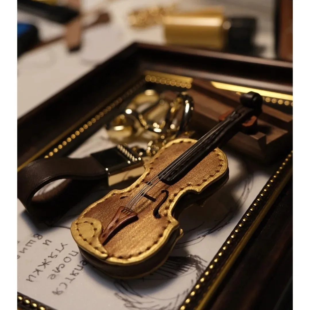 

Новый кулон-скрипка, брелок, декоративный подарок, рождественский подарок, подвеска-ключ для скрипки