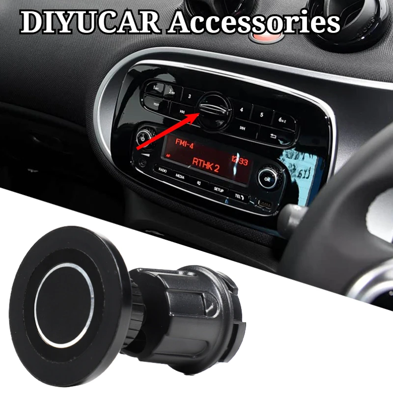 For Mercedes Smart 453 Fortwo Forfour 2015-2020 ABS Car Mobile Phone Holder GPS Navigation Bracket Trim Interior Car Accessories