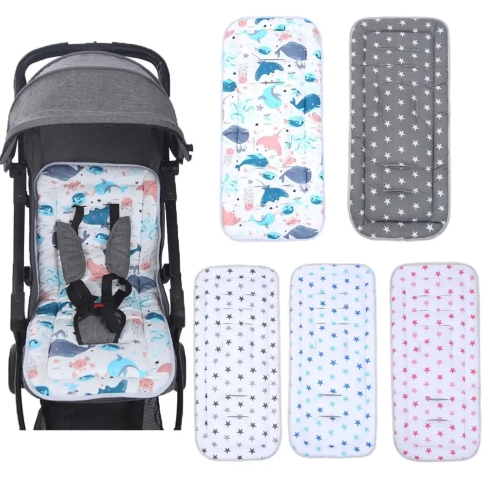 Cartoon Comfortable Baby Stroller Pad Autumn Winter Soft Warm Seat Cushion Children Cart Seat Mat Kids Pushchair Car Seat Pad