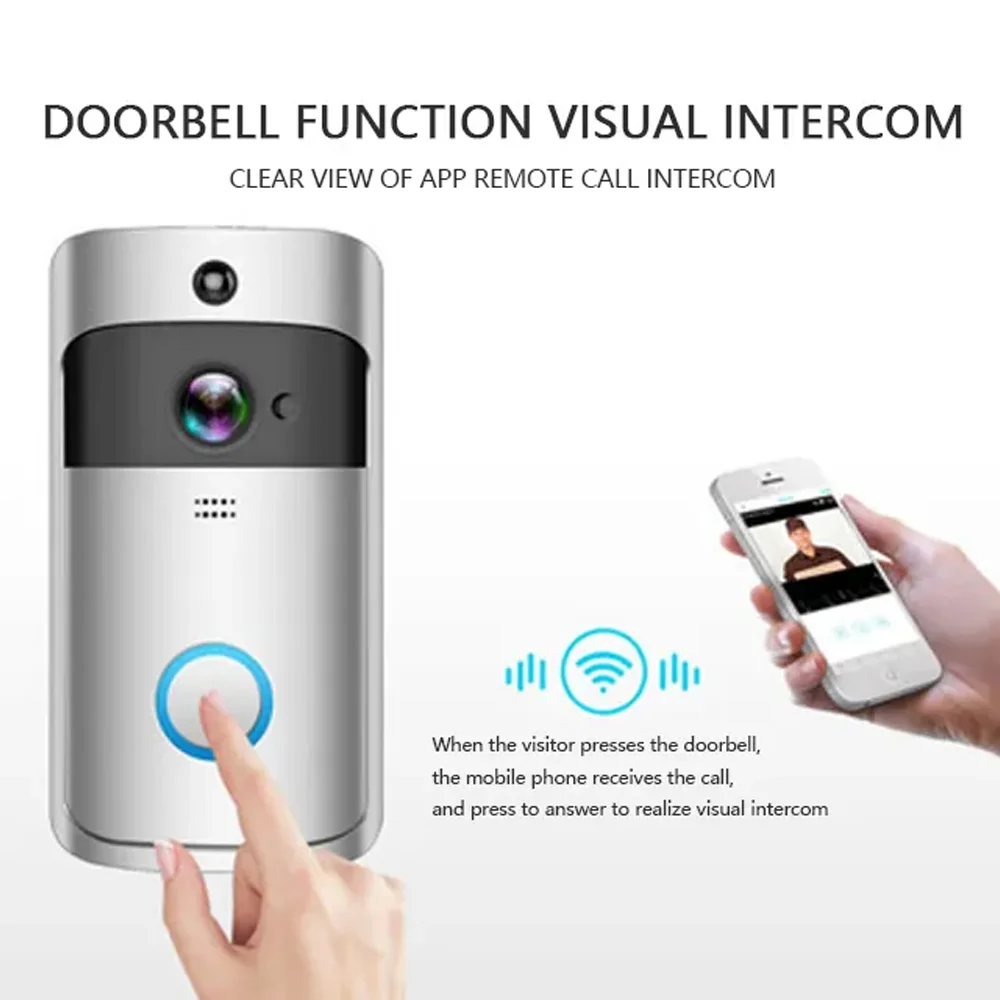 Jianshu Tuya Video Intercom In Private House Security Protection HD High Resolution Visual Smart Security Doorbell Camera Wifi