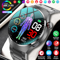 New For Xiaomi Huawei Uric Acid Blood Fat Smart Watch Men Blood Sugar ECG+PPG Blood Pressure Bluetooth Call Sport Health Watch