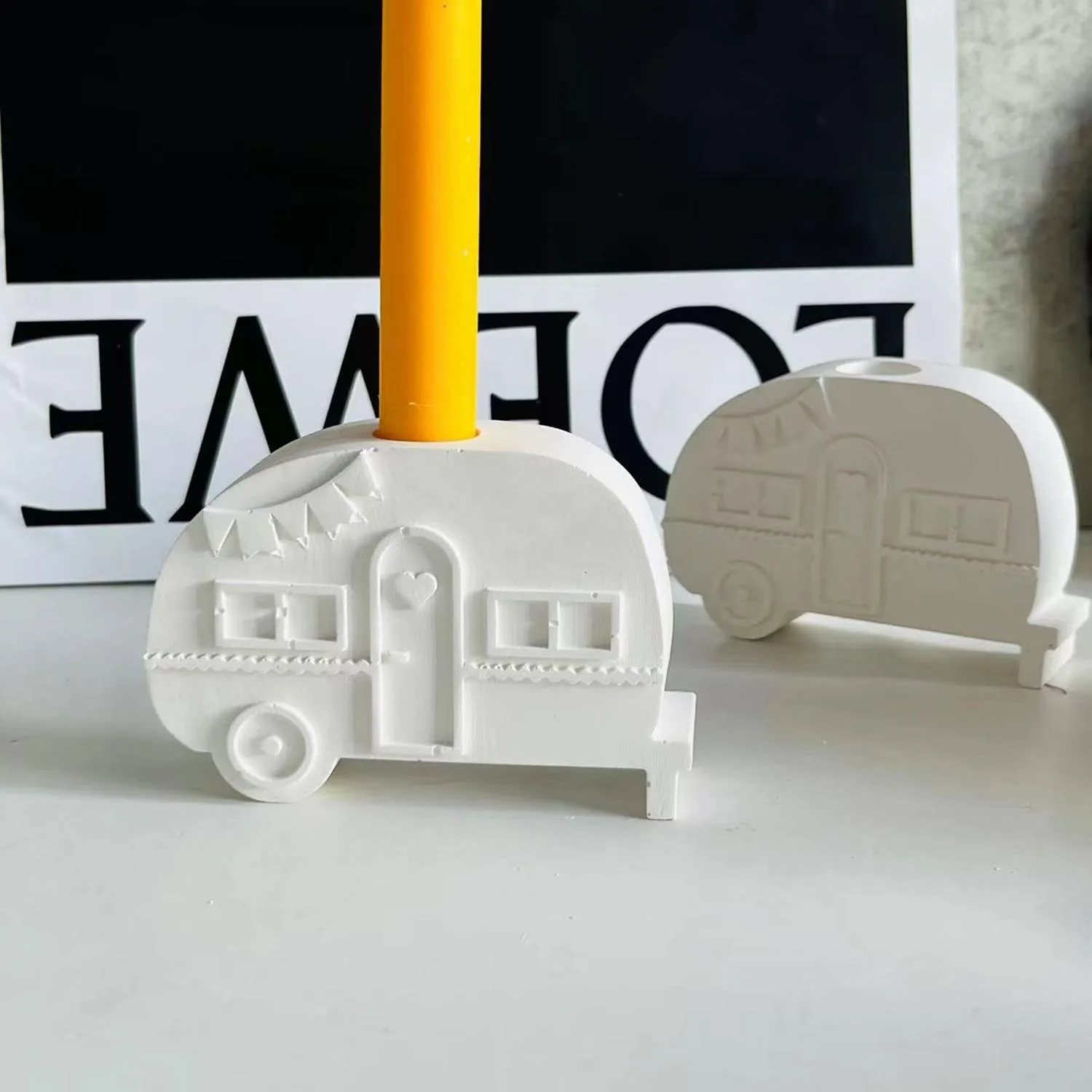 Camping Bus Kerzenhalter Silikon form RV Kerzenhalter Gips Ornament Form