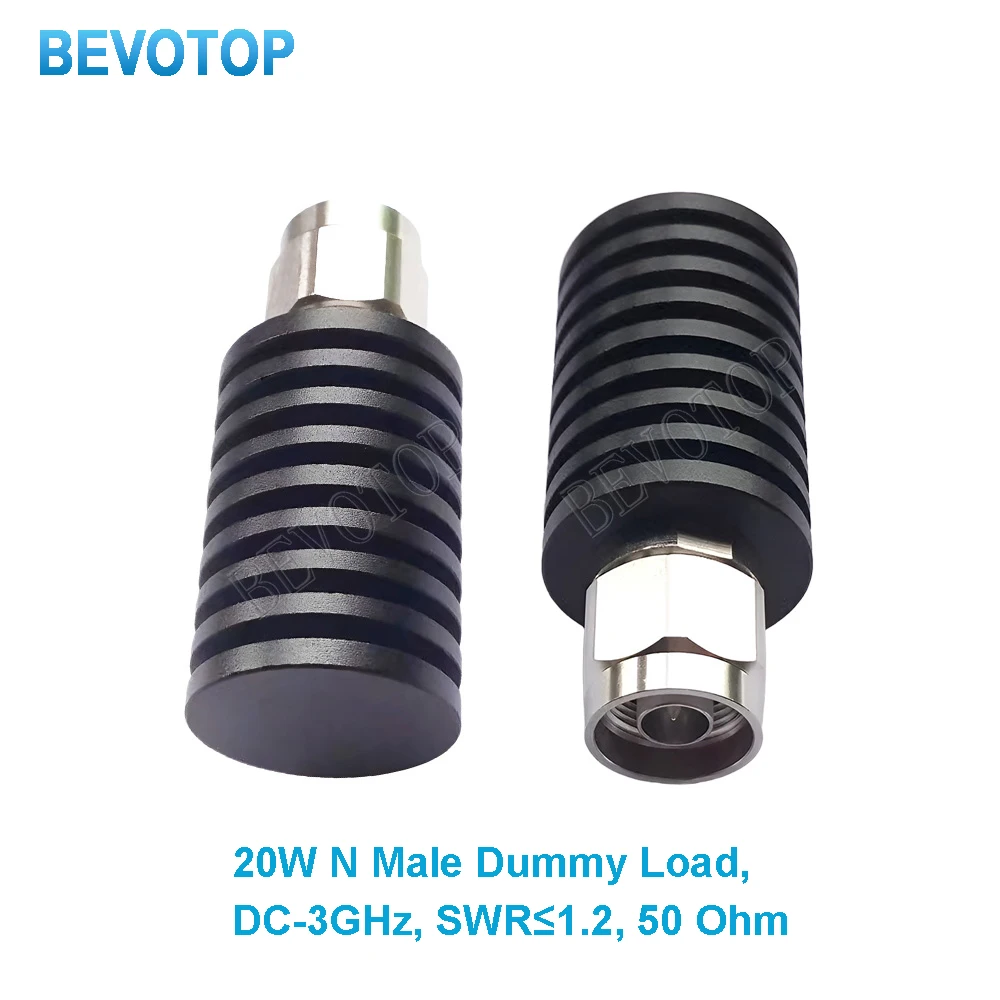 L16 N Male load high-power 20W Coaxial Termination DUMMY load 50ohm DC-3GHz 4GHz 6GHz with heat sink low standing wave 50 ohm