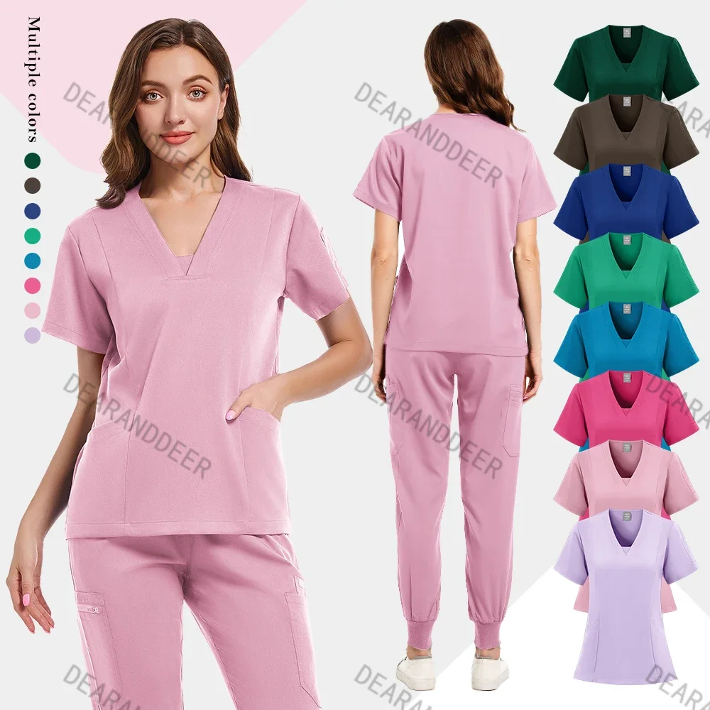 High-quality thick medical female matte set care accessories hospital surgical gown dental clinic beauty salon work uniform