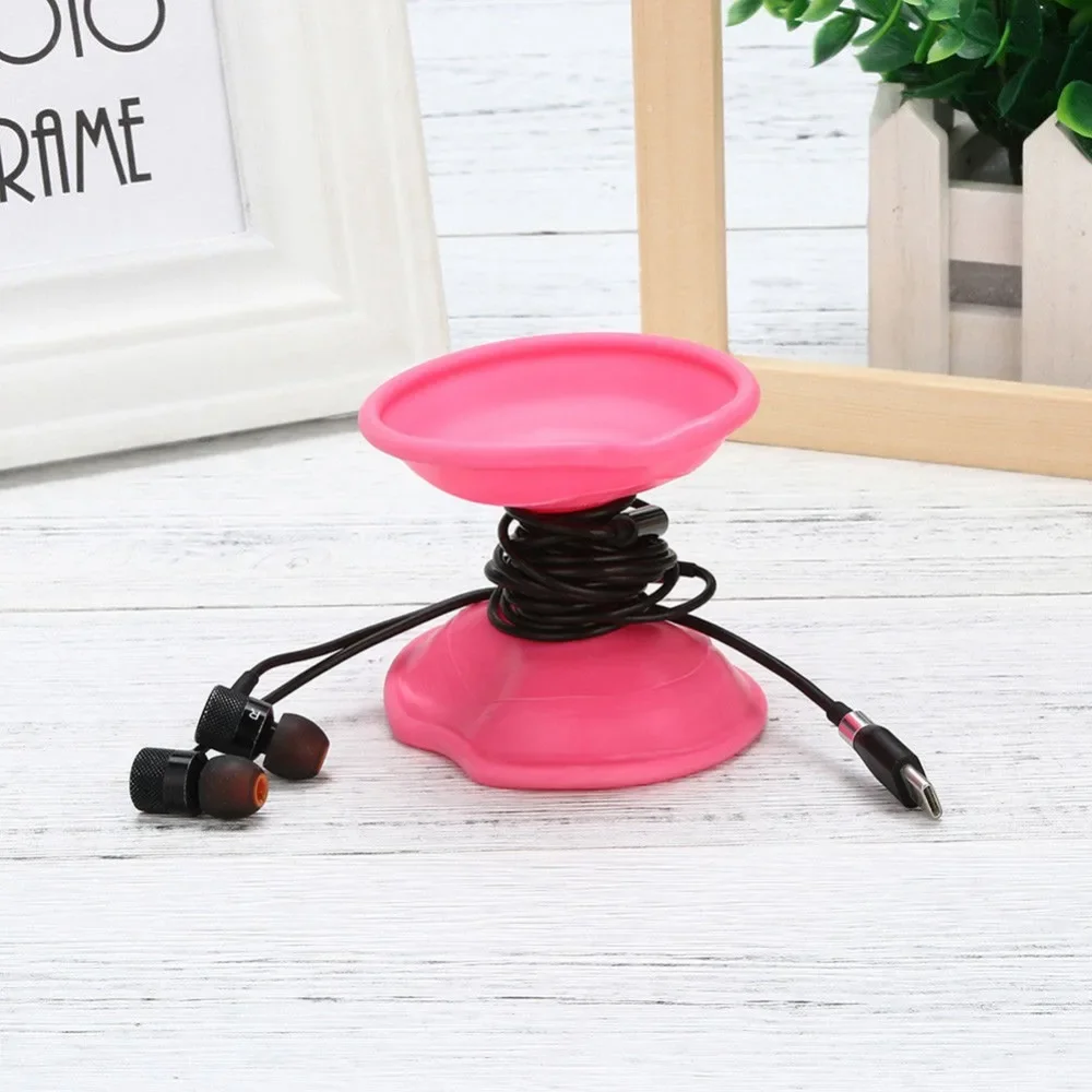 Solid Color Cable Organizer Cord Headphones Mobile Phone Turtle Shaped Wraps Wire Winder Earphone Headphone Cable Management TPR