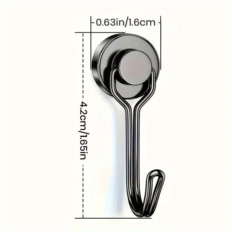 20pcs Heavy Duty Neodymium Magnetic Hooks Extra Strong Rare Earth Hangers for Home Office Kitchen Garage Storage Solutions