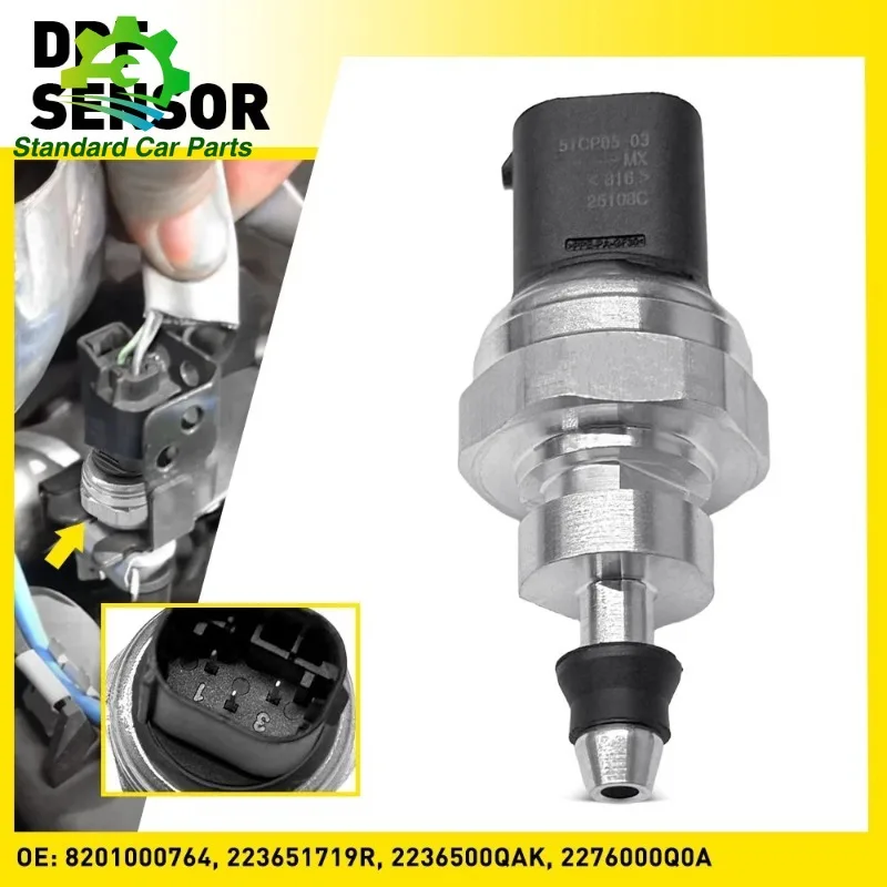 8201000764 for Dacia Renault Duster Clio Kangoo Laguna Megane Scenic Turbo Exhaust GAS Pressure Sensor