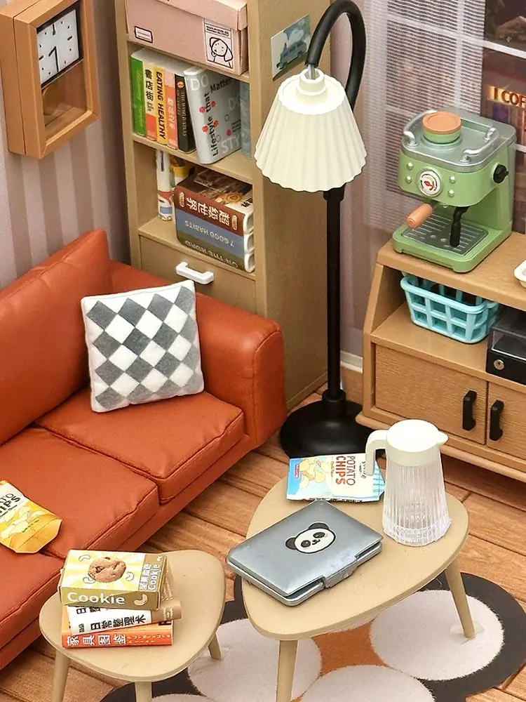 

Супер мирный дом, чай с молоком, пекарня, гостиная, сборная модель, подарок ручной работы, игрушка, здание, сделай сам, головоломка Blos, статическая модель